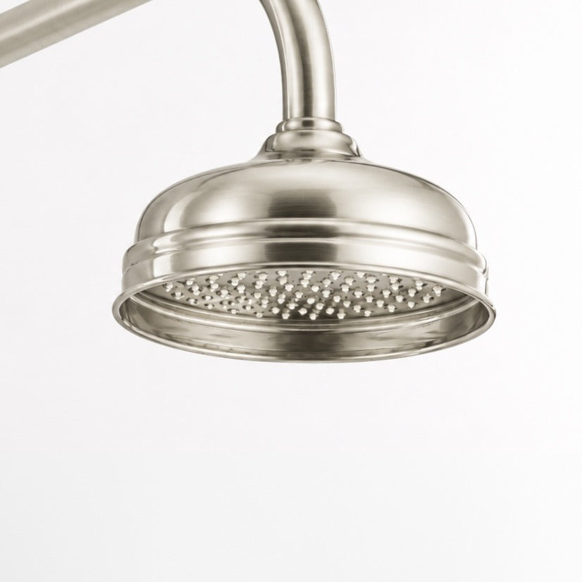 6 inch Traditional Shower Head in Brushed Nickel