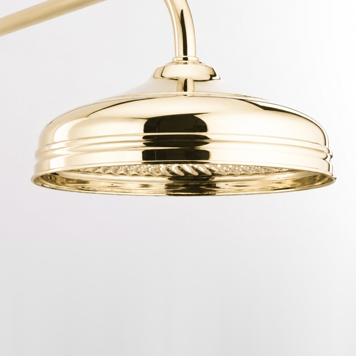 The Royale 12 inch Shower Head in Polished Brass