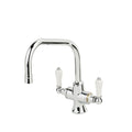 Cross Shape Mono Mixer Kitchen Tap with Double Bend Spout