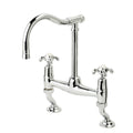 Deck Bridge Mixer Kitchen Tap with Wall Option