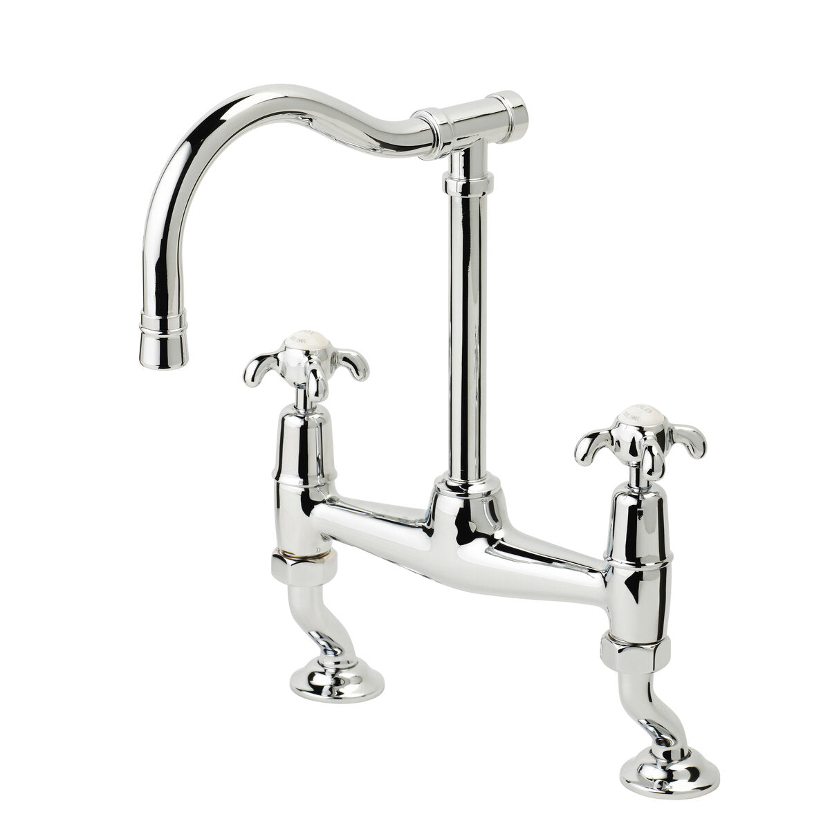 Deck Bridge Mixer Kitchen Tap with Wall Option