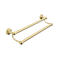 Gold towel bar on a white background