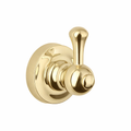 Gold robe hook on a white background