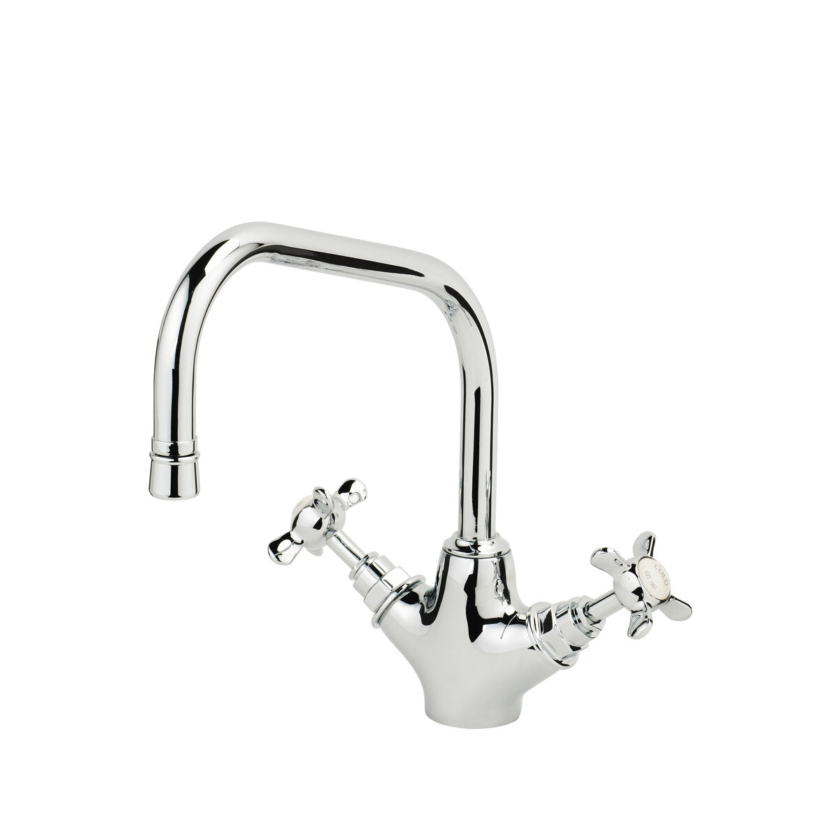 V Shape Mono Mixer Kitchen Tap with Double Bend Spout