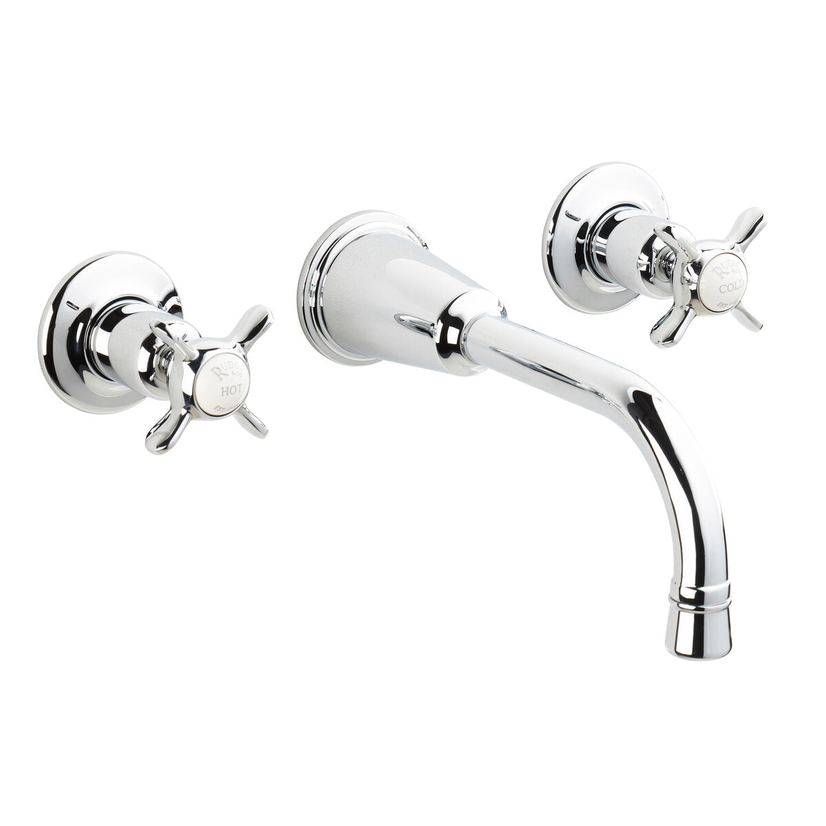 Wall 3-Hole Basin Crosstop Mixer Tap